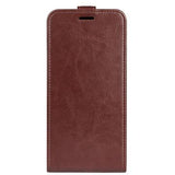 iPhone 16e/17e Vertikal Flip Taske med Kortholder - Brun