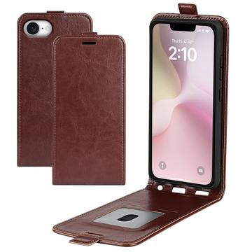 iPhone 16e/17e Vertikal Flip Taske med Kortholder - Brun