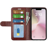 iPhone 16e/17e Pung med Magnetisk Lukning - brun