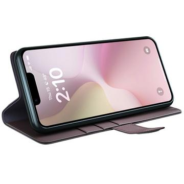 iPhone 16e/17e Læderpung med Stativ - Brun