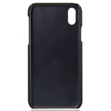 iPhone X/XS KSQ Belagt Plastikcover med Kortlommer - Sort