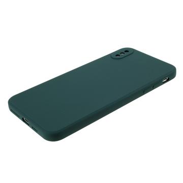 iPhone X/XS Anti-Fingeraftryk Mat TPU Cover - Mørkegrøn