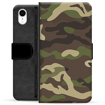 iPhone XR Premium Flip Cover med Pung - Camo