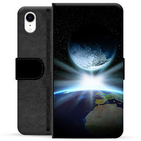 iPhone XR Premium Flip Cover med Pung - Verdensrum