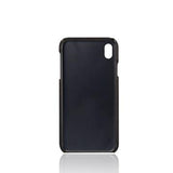 iPhone XR KSQ Belagt Plastikcover med Kortlommer - Sort