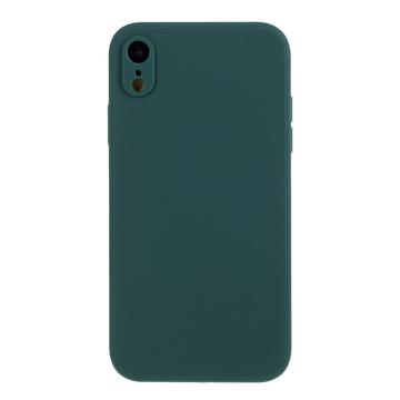 iPhone XR Silikone Cover - Fleksibelt Og Mat - Mørkegrøn