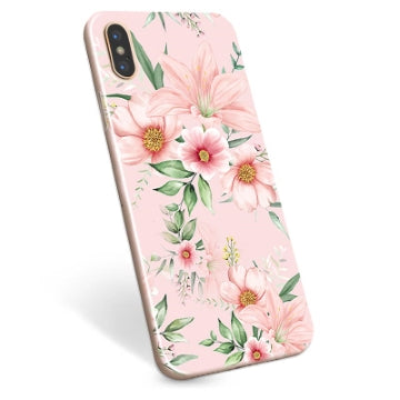 iPhone XS Max TPU Cover - Vandfarveblomster
