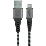 Goobay MicroUSB / USB-A-kabel - 0.5m - Space Grå / Sølv