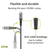 Goobay MicroUSB / USB-A-kabel - 0.5m - Space Grå / Sølv
