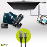Goobay MicroUSB / USB-A-kabel - 0.5m - Space Grå / Sølv