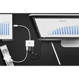 Goobay USB-C til HDMI / USB 3.0 & USB-C PD Adapter Kabel - Hvid