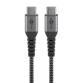 Goobay USB-C / USB-C-kabel - 0.5m - Space Grå / Sølv