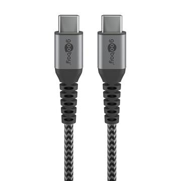 Goobay USB-C / USB-C-kabel - 0.5m - Space Grå / Sølv