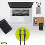 Goobay USB-C / USB-C-kabel - 0.5m - Space Grå / Sølv